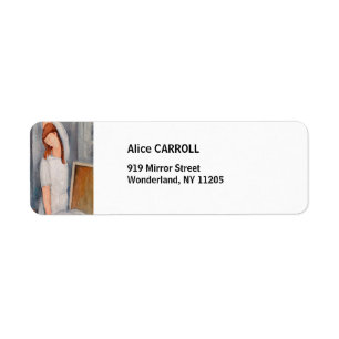 Amedeo Modigliani - Portrait Jeanne Hebuterne #1 Label