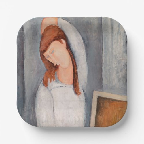 Amedeo Modigliani _ Portrait Jeanne Hebuterne 1 Paper Plates