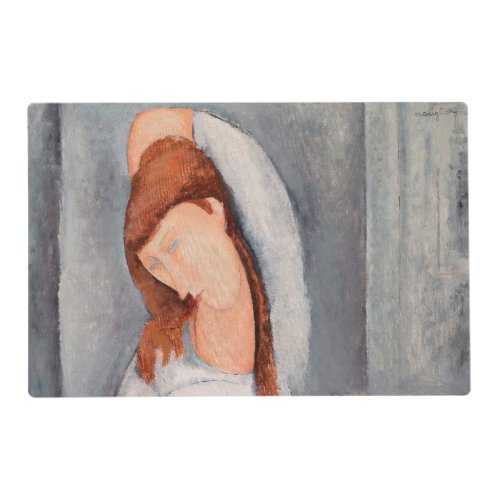 Amedeo Modigliani _ Portrait Jeanne Hebuterne 1 Placemat