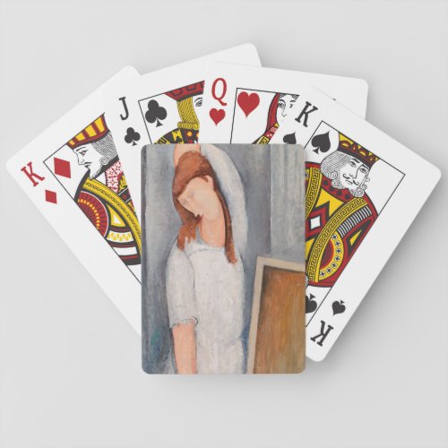 Amedeo Modigliani _ Portrait Jeanne Hebuterne 1 Playing Cards