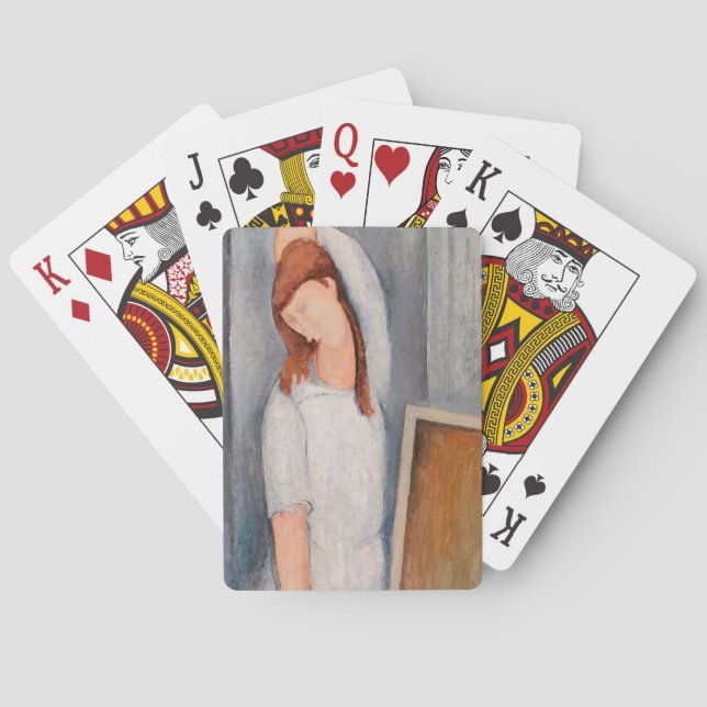 Amedeo Modigliani - Portrait Jeanne Hebuterne #1 Poker Cards (Back)