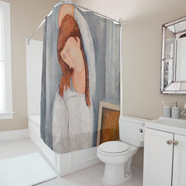 Amedeo Modigliani - Portrait Jeanne Hebuterne #1 Shower Curtain (In Situ)