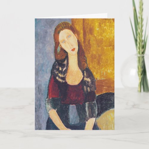 Amedeo Modigliani _ Portrait Jeanne Hebuterne 2 Card