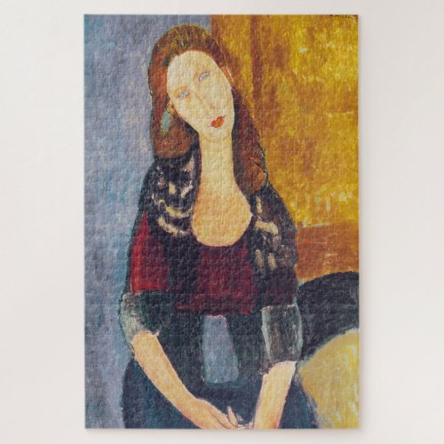 Amedeo Modigliani _ Portrait Jeanne Hebuterne 2 Jigsaw Puzzle
