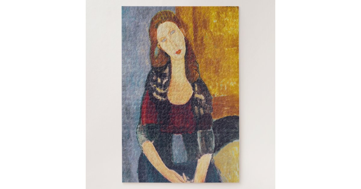 Amedeo Modigliani Portrait Jeanne Hebuterne #2 Jigsaw Puzzle Zazzle