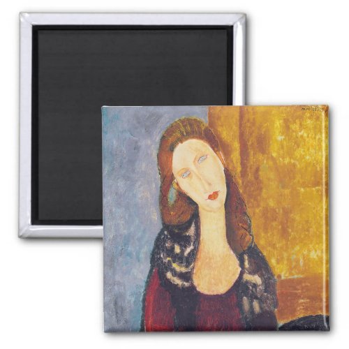 Amedeo Modigliani _ Portrait Jeanne Hebuterne 2 Magnet