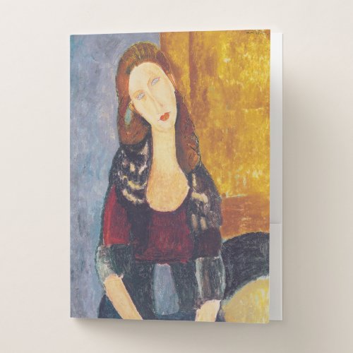 Amedeo Modigliani _ Portrait Jeanne Hebuterne 2 Pocket Folder