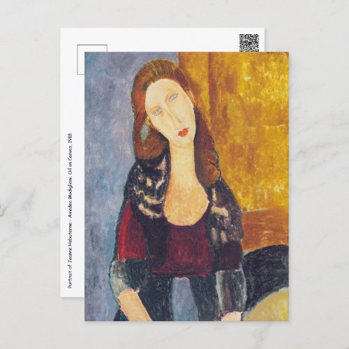 Amedeo Modigliani _ Portrait Jeanne Hebuterne 2 Postcard