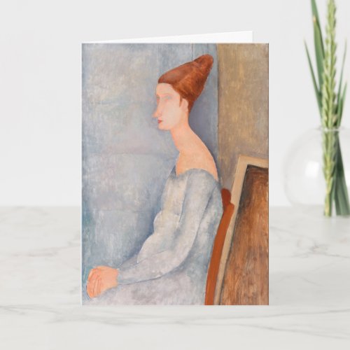 Amedeo Modigliani _ Portrait Jeanne Hebuterne 3 Card