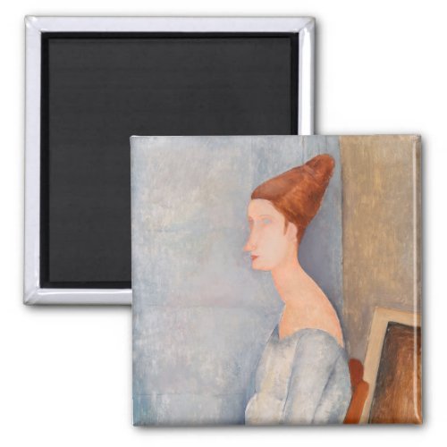 Amedeo Modigliani _ Portrait Jeanne Hebuterne 3 Magnet