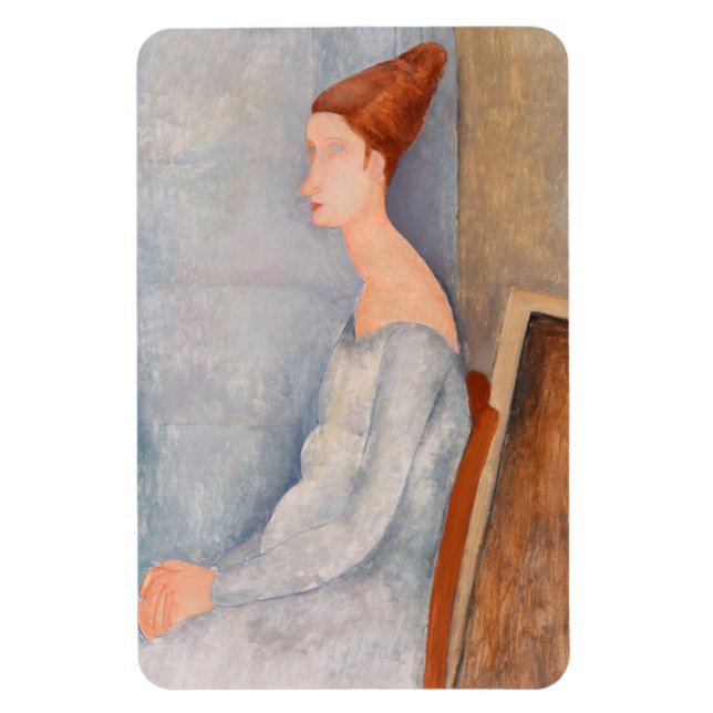 Amedeo Modigliani - Portrait Jeanne Hebuterne #3 Magnet (Vertical)