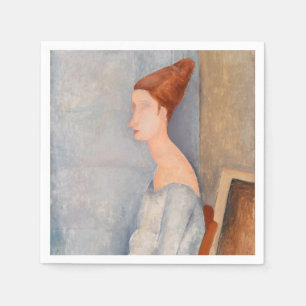 Amedeo Modigliani - Portrait Jeanne Hebuterne #3 Napkins