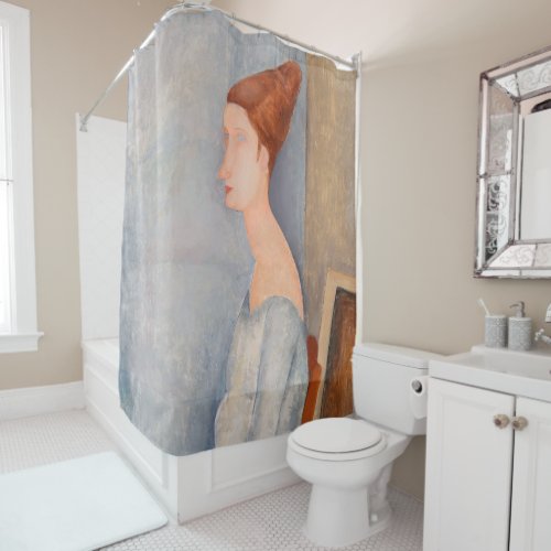 Amedeo Modigliani _ Portrait Jeanne Hebuterne 3 Shower Curtain