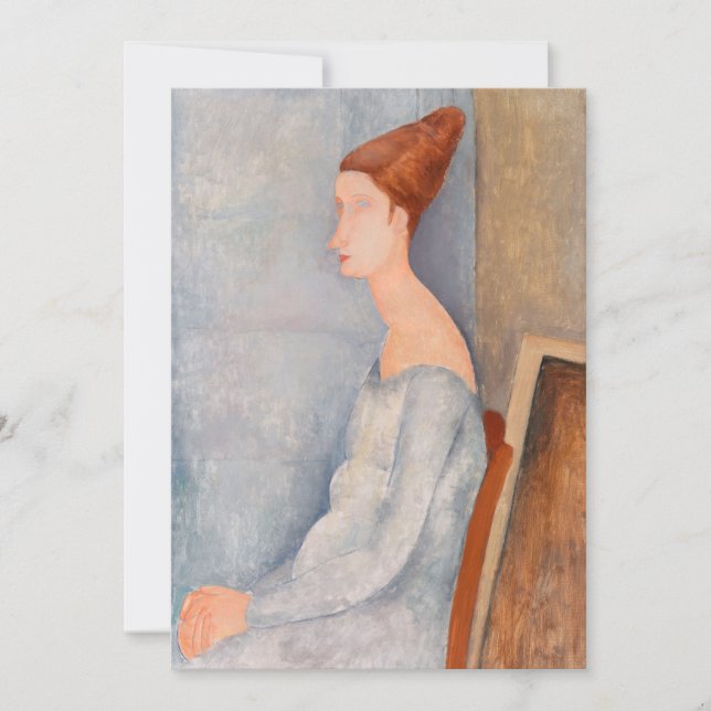 Amedeo Modigliani - Portrait Jeanne Hebuterne #3 Thank You Card (Front)