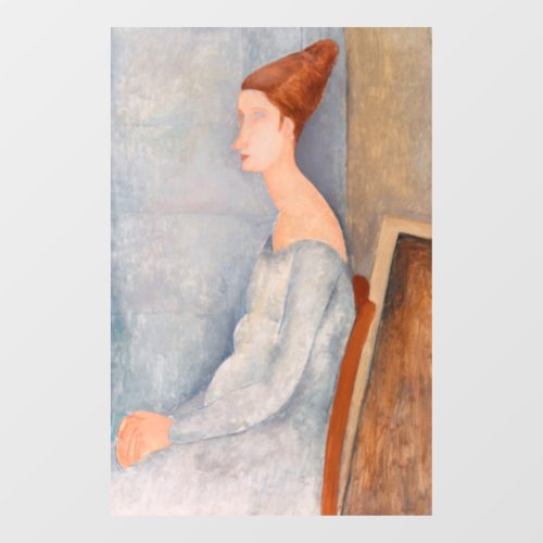 Amedeo Modigliani _ Portrait Jeanne Hebuterne 3 Window Cling