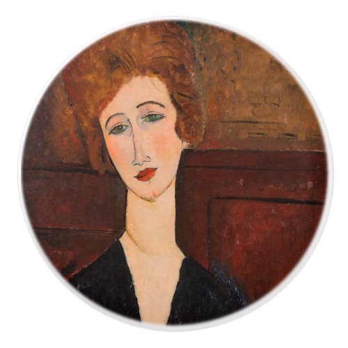 Amedeo Modigliani _ Portrait of a Woman Ceramic Knob