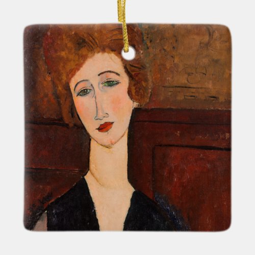 Amedeo Modigliani _ Portrait of a Woman Ceramic Ornament