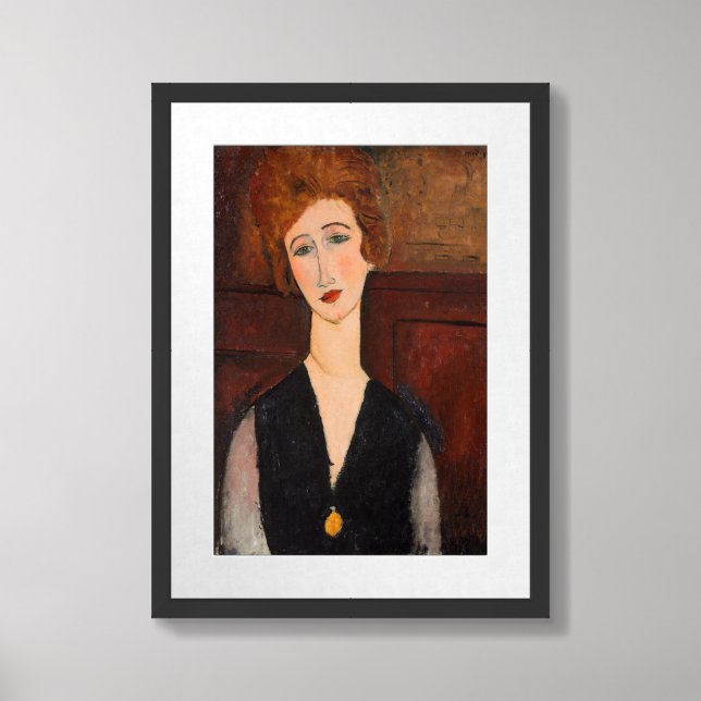 Amedeo Modigliani - Portrait of a Woman Framed Art (Framed Front)