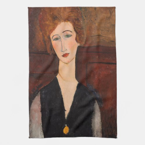 Amedeo Modigliani _ Portrait of a Woman Kitchen Towel