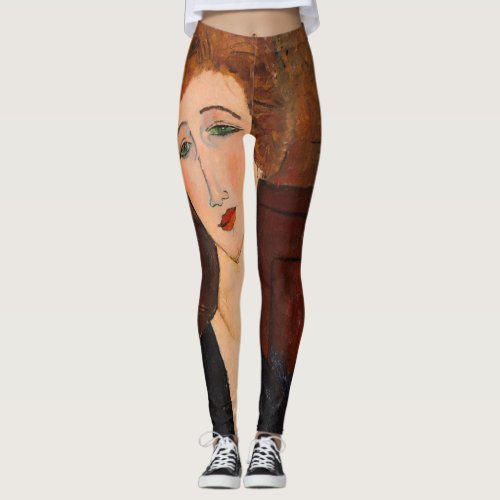 Amedeo Modigliani _ Portrait of a Woman Leggings