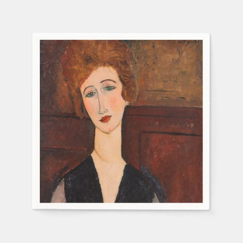 Amedeo Modigliani _ Portrait of a Woman Napkins