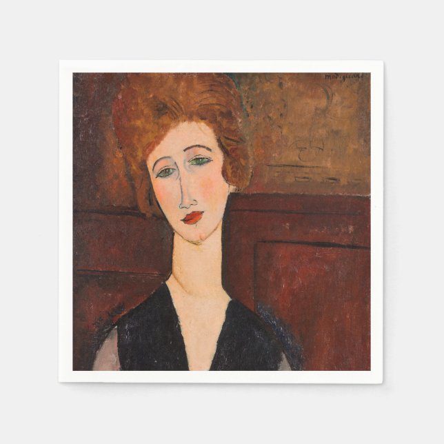 Amedeo Modigliani - Portrait of a Woman Napkins (Front)