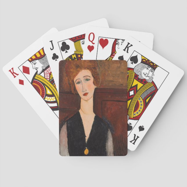 Amedeo Modigliani - Portrait of a Woman Poker Cards (Back)