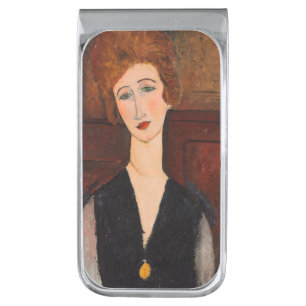 Amedeo Modigliani - Portrait of a Woman Silver Finish Money Clip
