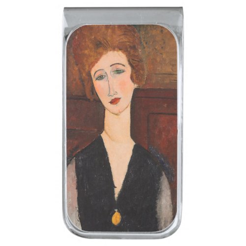 Amedeo Modigliani _ Portrait of a Woman Silver Finish Money Clip