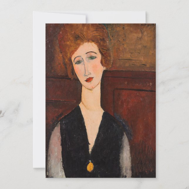 Amedeo Modigliani - Portrait of a Woman Thank You Card (Front)