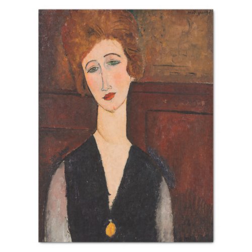 Amedeo Modigliani _ Portrait of a Woman Tissue Paper
