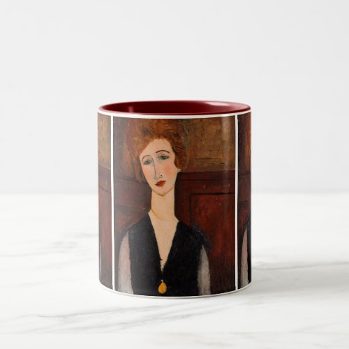 Amedeo Modigliani _ Portrait of a Woman Two_Tone Coffee Mug