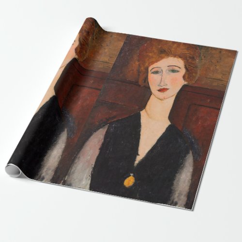 Amedeo Modigliani _ Portrait of a Woman Wrapping Paper