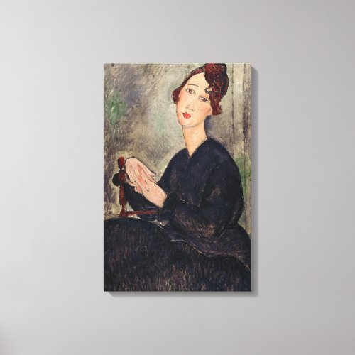 Amedeo Modigliani _ Portrait of Dedie Hayden Canvas Print