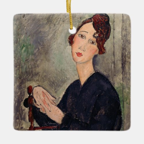 Amedeo Modigliani _ Portrait of Dedie Hayden Ceramic Ornament