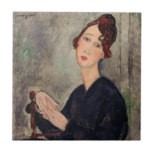 Amedeo Modigliani - Portrait of Dedie Hayden Ceramic Tile