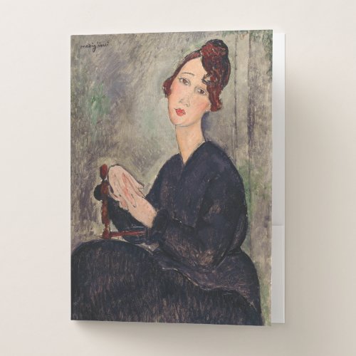 Amedeo Modigliani _ Portrait of Dedie Hayden Pocket Folder