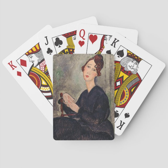 Amedeo Modigliani - Portrait of Dedie Hayden Poker Cards (Back)