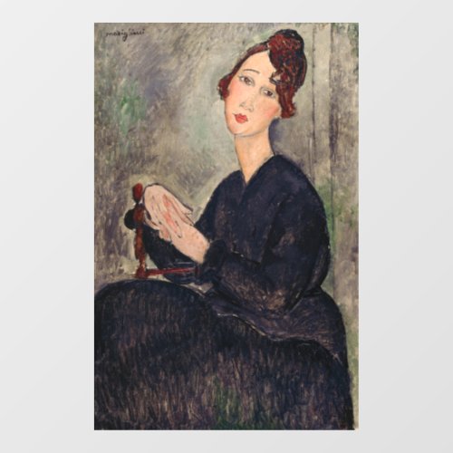 Amedeo Modigliani _ Portrait of Dedie Hayden Window Cling