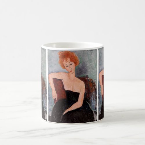 Amedeo Modigliani _ Redheaded Girl Evening Dress Coffee Mug
