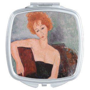 Amedeo Modigliani - Redheaded Girl Evening Dress Compact Mirror
