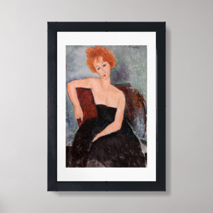 Amedeo Modigliani - Redheaded Girl Evening Dress Framed Art