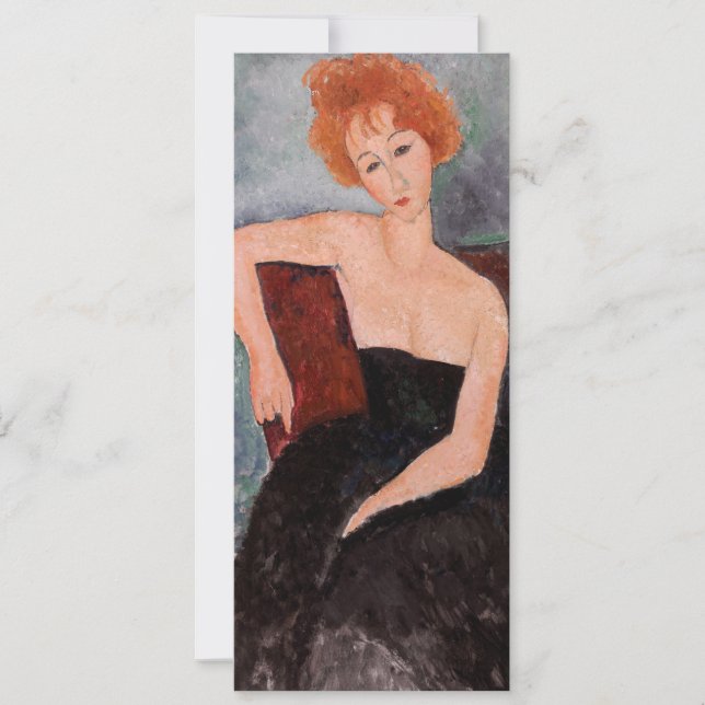 Amedeo Modigliani - Redheaded Girl Evening Dress Invitation (Front)