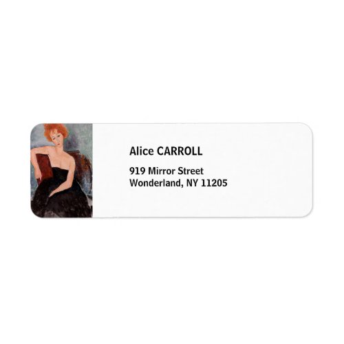 Amedeo Modigliani _ Redheaded Girl Evening Dress Label