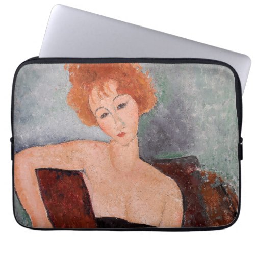 Amedeo Modigliani _ Redheaded Girl Evening Dress Laptop Sleeve