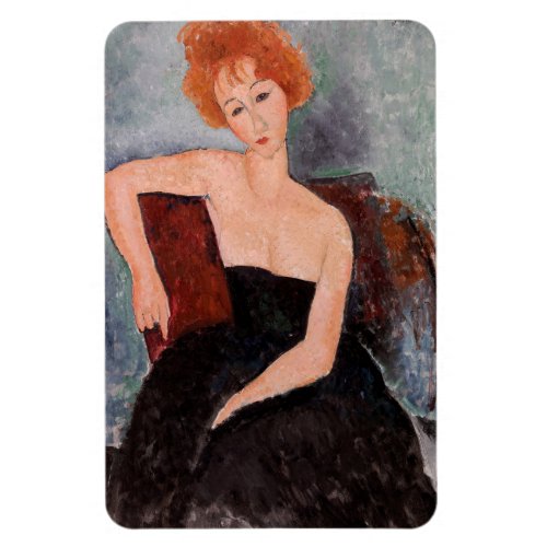 Amedeo Modigliani _ Redheaded Girl Evening Dress Magnet