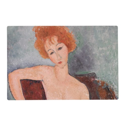 Amedeo Modigliani _ Redheaded Girl Evening Dress Placemat