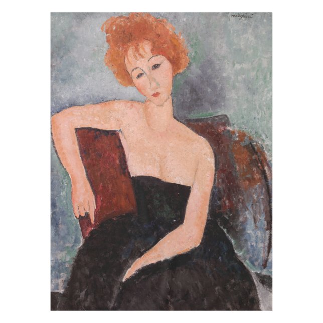 Amedeo Modigliani - Redheaded Girl Evening Dress Tablecloth (Front)