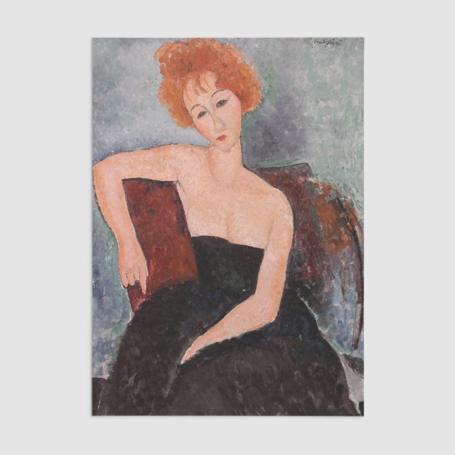 Amedeo Modigliani - Redheaded Girl Evening Dress Tissue Paper (Creator Uploaded)