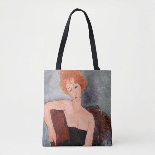 Amedeo Modigliani _ Redheaded Girl Evening Dress Tote Bag